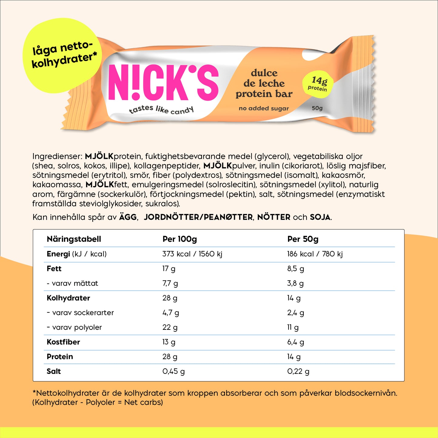 Protein bar dulce de leche 12 x 50g